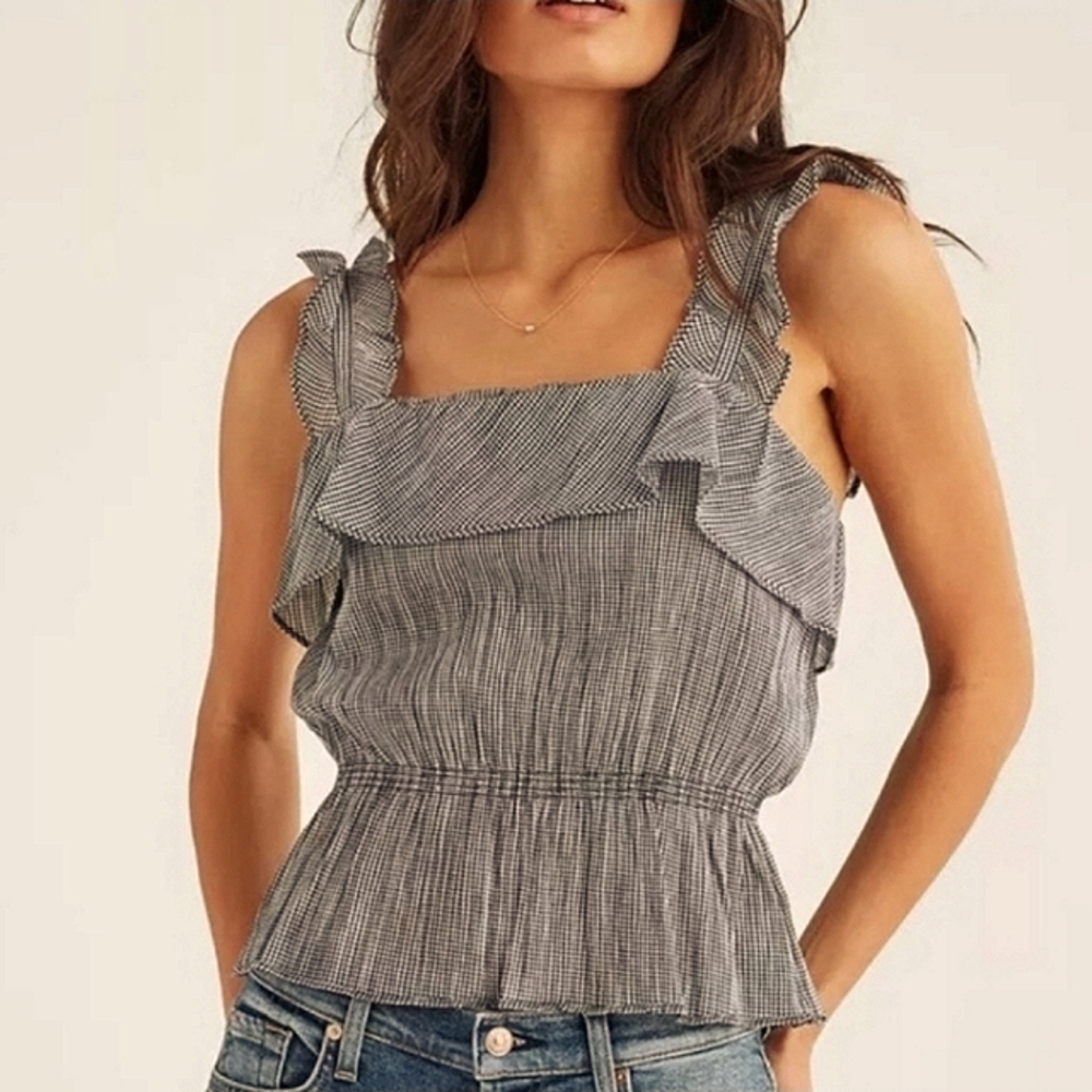 🥳HP NWT 7 for all Mankind  szL  Black/White Check
